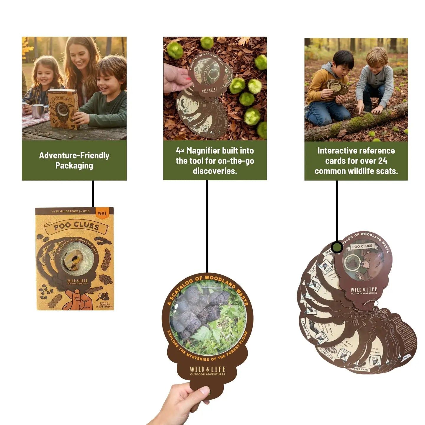 Poo Clues: Kids Scat Identification Kit Outdoor Adventure Guide